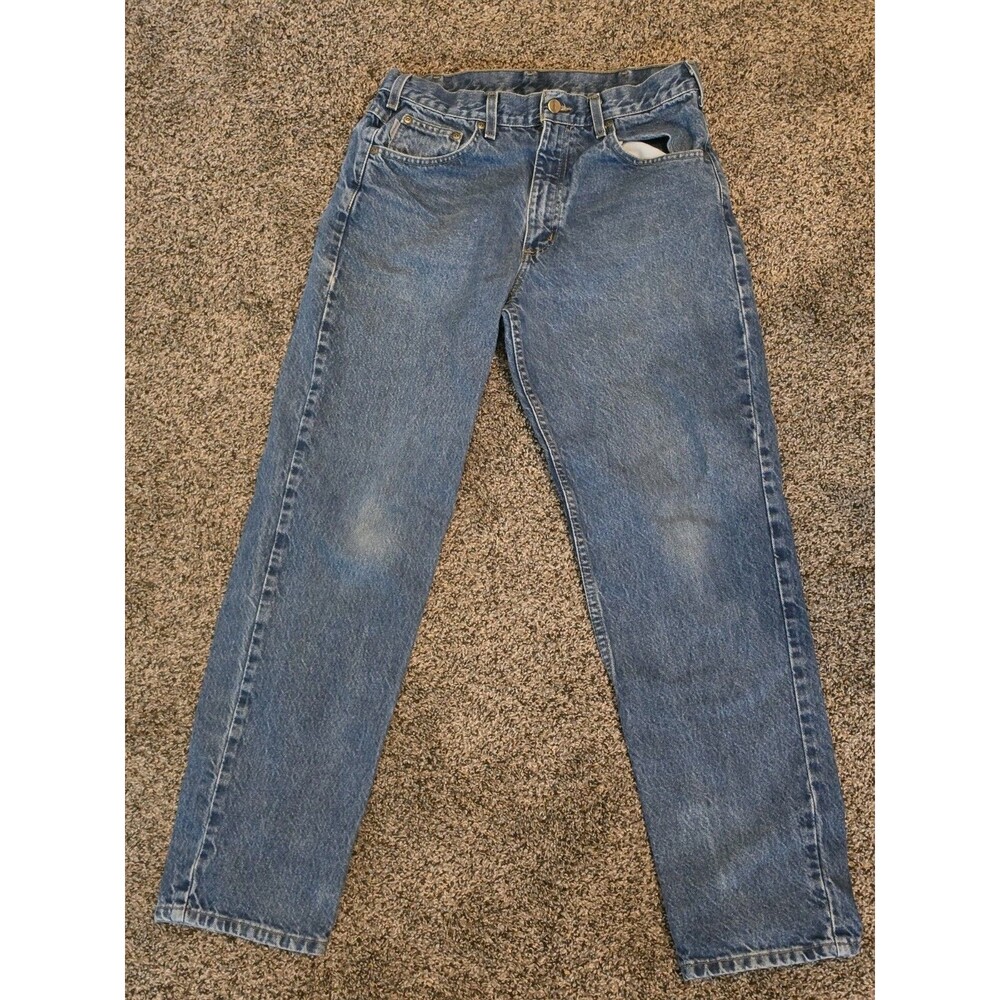 Vintage 2000 Carhartt B17 DST Jeans 33x30 Mens Relaxed Split Flare Hem Boot Slit